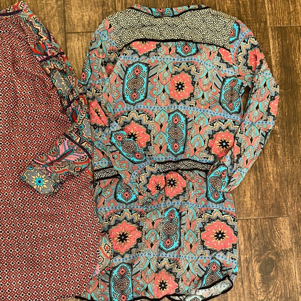Tolani Boho Print Dress Bundle XS Colorful Paisley Tunic Dresses - Picture 13 of 16